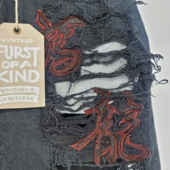 Furst Of A Kind Handmade Levi's Distressed Skirt - Picture 4 of 7